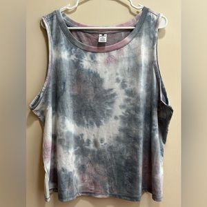 90 Degree By Reflex Tie Dye Sleeveless Cropped Top